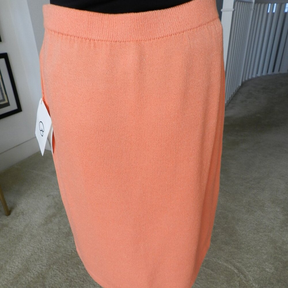 NWT ST. John Collection BY Marie Gray Santana Knit Skirt Size 10 Madarin